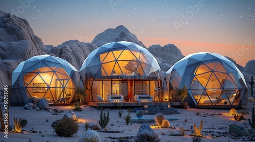 Tents on Snowy Ground
