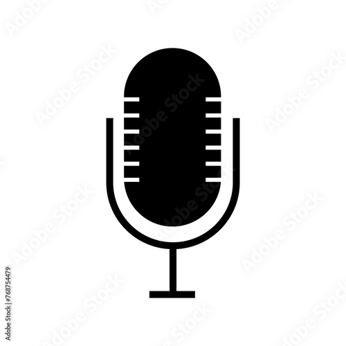 microphone vector icon simple flat trendy style vector illustration on white background..eps