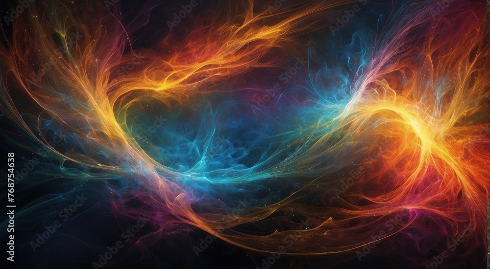 Radiant Spectrum of Shimmering Particles, Abstract Colorful Background Radiant Spectrum of Shimmering Particles, Abstract Colorful Background
