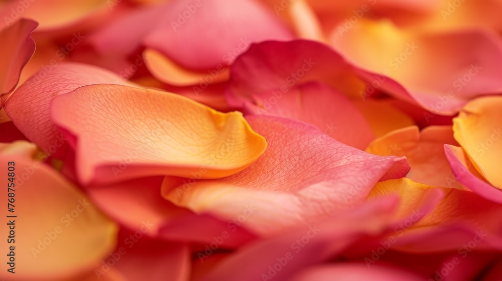 Beautiful pink rose petals as background, close up