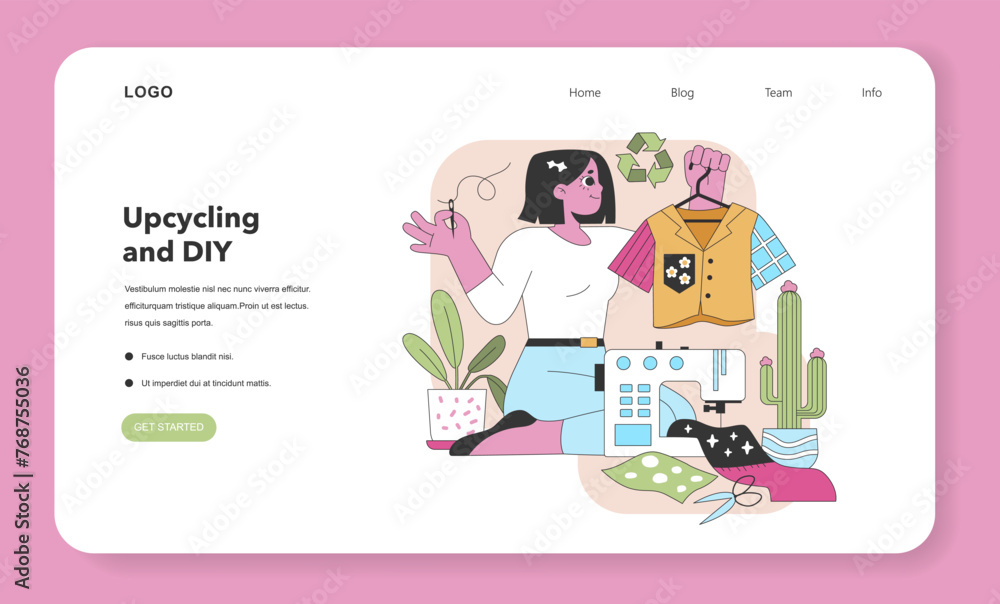 Crafting sustainable fashion. Vector illustration. Crafting sustainable fashion. Vector illustration.