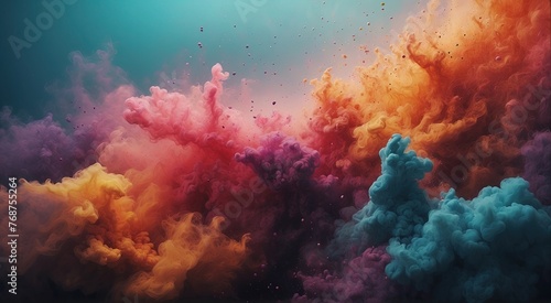 Dynamic Wave Smoke Particle Gradient, Abstract Colorful Wallpaper Background