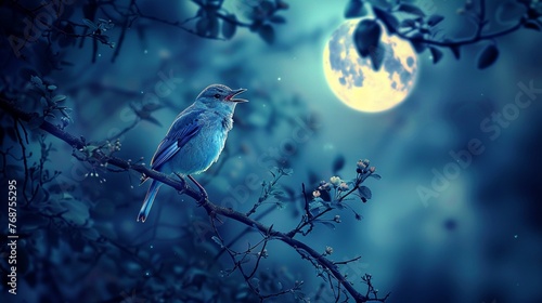 bird on the moon © ahtesham