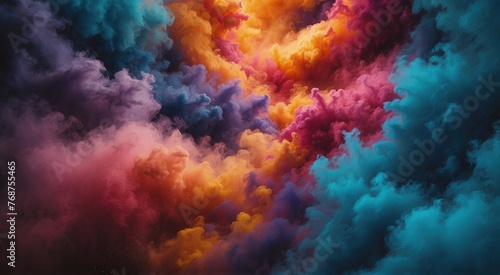 Dynamic Wave Smoke Particle Gradient  Abstract Colorful Wallpaper Background