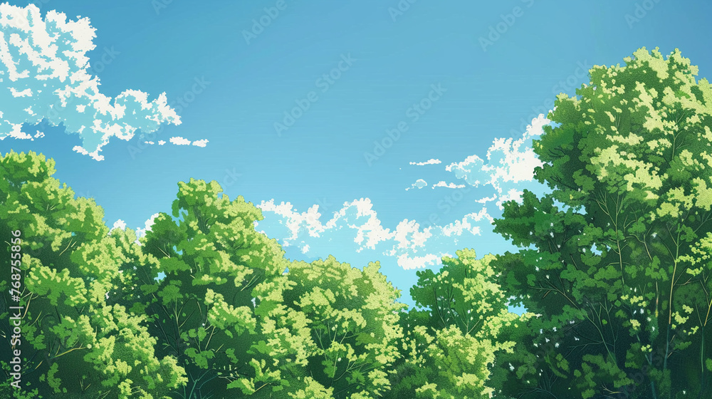 Realistic illustration of a green and blue earth, with trees growing on it, symbolizing environmental care and eco-friendly living. Realistic illustration of a green and blue earth, with trees growing on it, symbolizing environmental care and eco-friendly living.