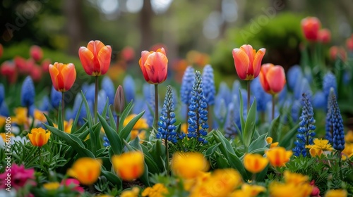 Flowers by Fence