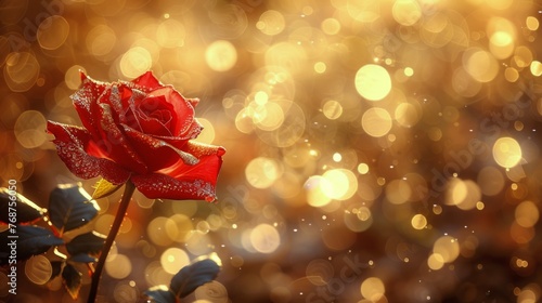 Two Red Roses on Table