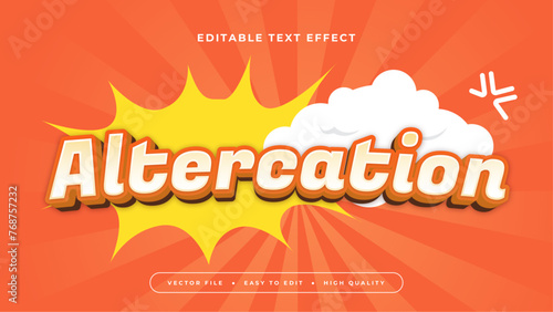 Yellow orange and white altercation 3d editable text effect - font style