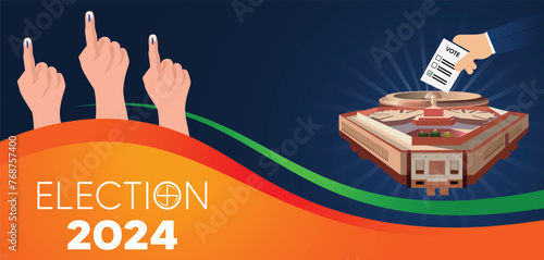 election 2024 India general election vector poster photo