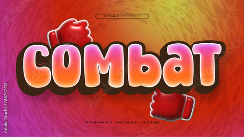Colorful combat 3d editable text effect - font style
