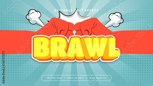 Green brawl 3d editable text effect - font style