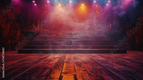 Stage With Illuminated Lights