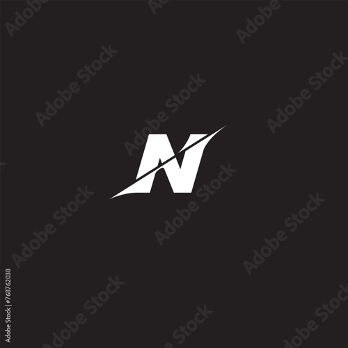Initial letter N logo and wings symbol. Wings design element, initial Letter N logo Icon, Initial Logo Template
 photo