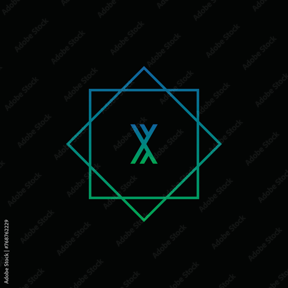 Letter X Logo. Letter Design Vector on black background Letter X Logo. Letter Design Vector on black background