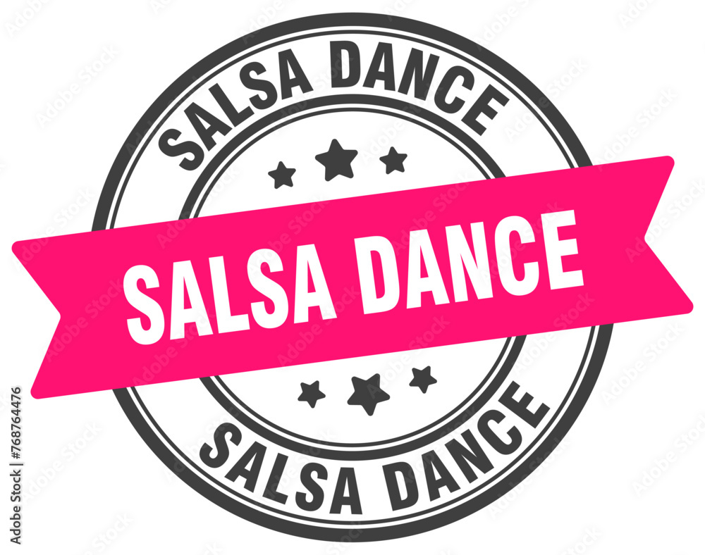 salsa dance stamp. salsa dance label on transparent background. round sign salsa dance stamp. salsa dance label on transparent background. round sign