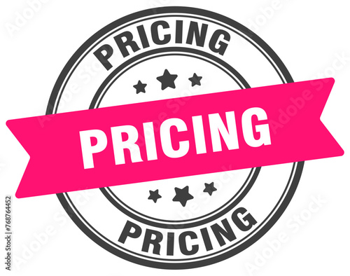 pricing stamp. pricing label on transparent background. round sign