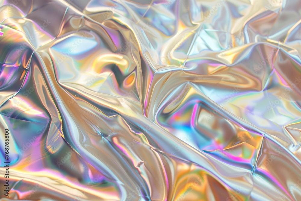 Holographic abstract colors background pearlescent shiny surface