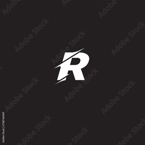 Initial letter R logo and wings symbol. Wings design element, initial Letter R logo Icon, Initial Logo Template
 photo