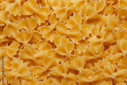 Canvas-taulu Texture of uncooked farfalle pasta
