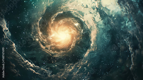 Cosmic whirlpool galaxy, a mesmerizing space phenomenon.