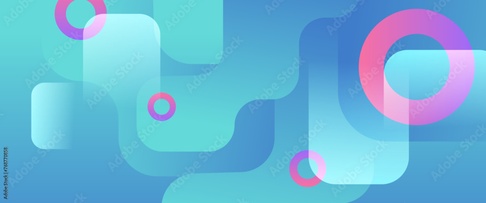 Blue and purple violet modern and simple abstract gradient banner art vector with geometric shapes. For background presentation, background, wallpaper, banner, brochure, web layout, and cover