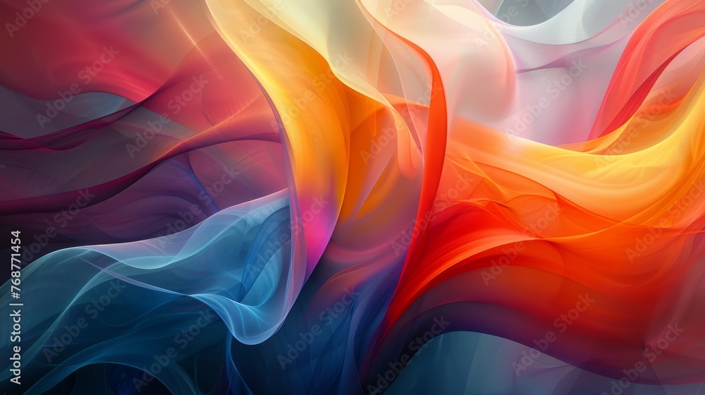 Chromatic Abstraction: Explore the interplay of light and color by creating abstract shapes with vibrant hues.