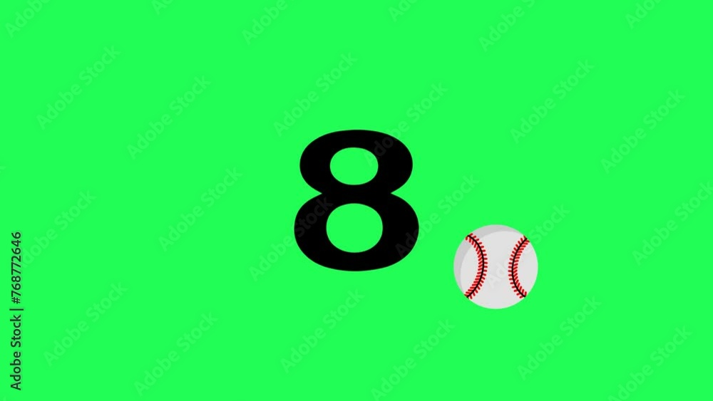 Countdown Timer or Motion Countdown Green Screen for Opening Baseball ...