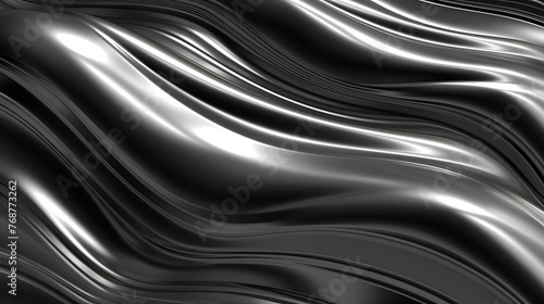 Digital silver wave curve sculpture abstract graphic poster web page PPT background