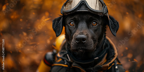 Brave Canine Hero Gears Up for Adventure in Autumn Blaze Banner photo