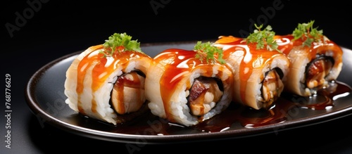 Close-up of a plate filled ...