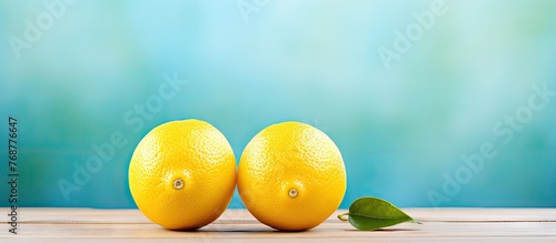 A pair of fresh lemons, com...