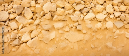 A close up view of a pile o...