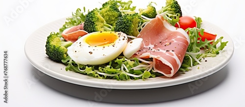 Plate filled with a variety...
