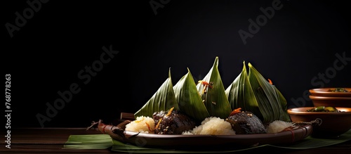 A plate of delicious food c...