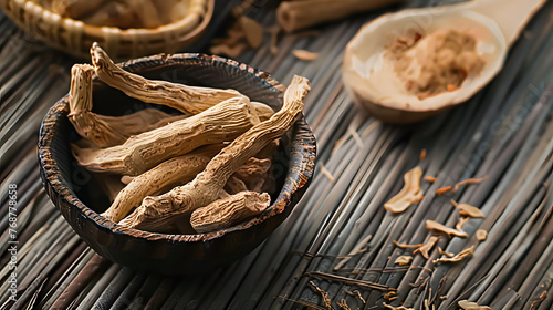 Chinese Herbal Medicine Tianma, nourishing, herbal, ashwagandha root