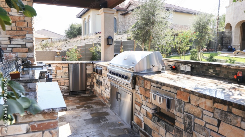 Outdoor Kitchen With Grill and Sink Outdoor Kitchen With Grill and Sink