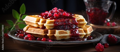 Delicious homemade waffles ...
