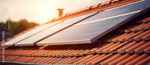 Roof mounted solar panels c...