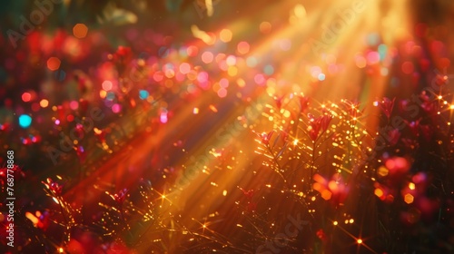 Abstract colorful glitter vintage lights background © nataliia_ptashka