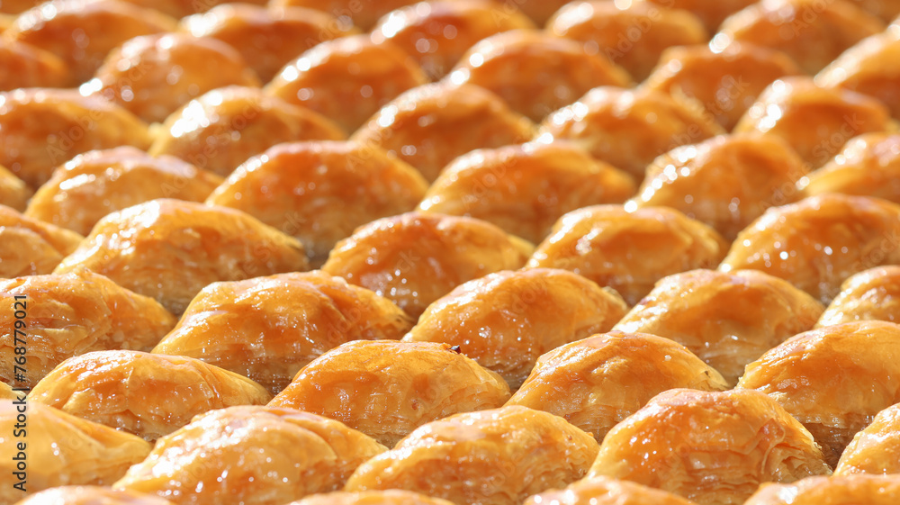 Irresistible Walnut Baklava - Close-Up Shot of Tempting Layers
Indulge in the heavenly taste of walnut baklava, captured in a tantalizing close-up shot. Irresistible Walnut Baklava - Close-Up Shot of Tempting Layers
Indulge in the heavenly taste of walnut baklava, captured in a tantalizing close-up shot.