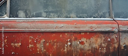 An aged vehicle showing sig...