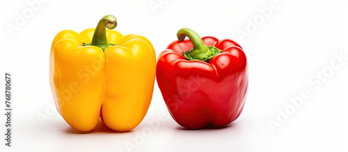 Two colorful bell peppers, ...