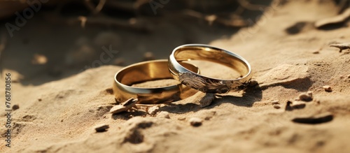 Pair of elegant wedding ban...