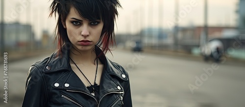 A young, strikingly beautif...