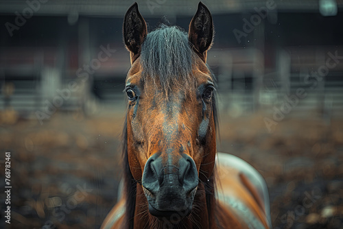 Captivating Equine Gaze: A Majestic Horse Portrait Banner
