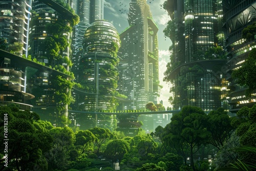 Eco-Friendly Skyscraper City