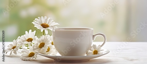 A delicate white daisy flow...