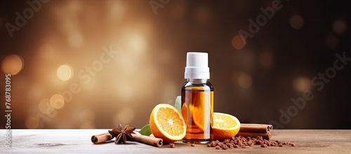 Close-up of a glass bottle ...