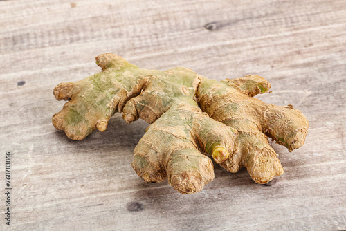 Raw ginger root fot cooking photo