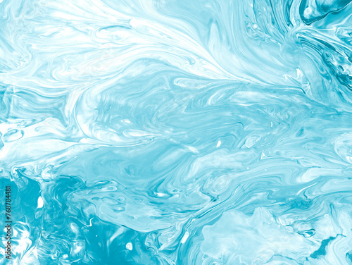 Fototapeta Naklejka Na Ścianę i Meble -  Abstract blue wave,creative hand painted background, abstract ocean, acrylic painting on canvas.